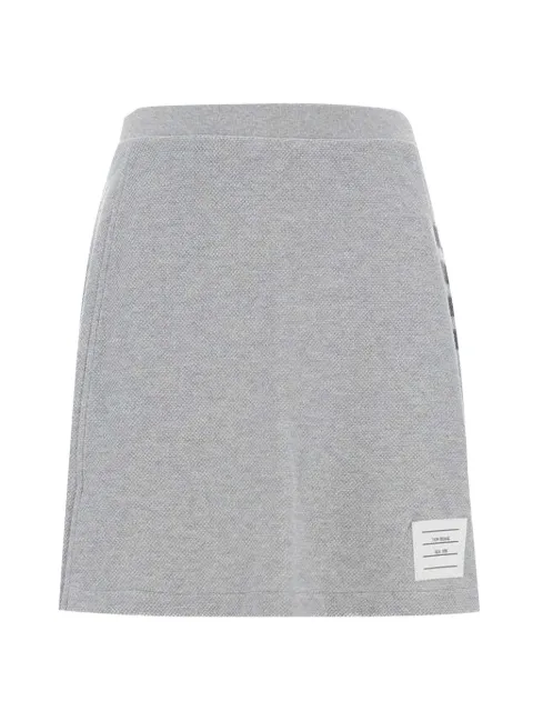 Thom Browne falda corta con detalle del logo