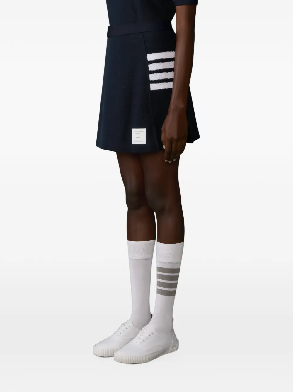 Thom Browne Mini-rok met logodetail Grijs