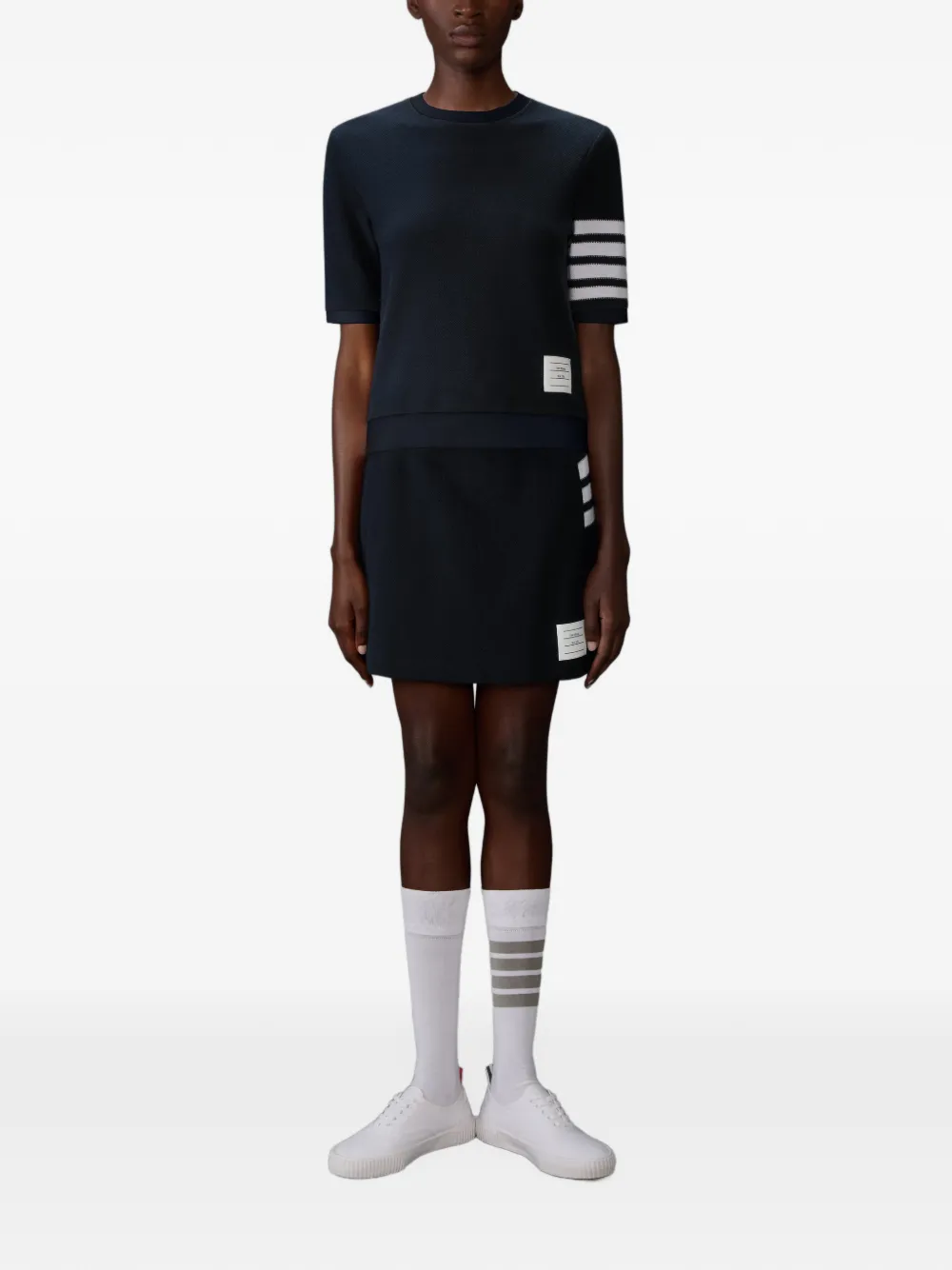 Thom Browne Mini-rok met logodetail Grijs