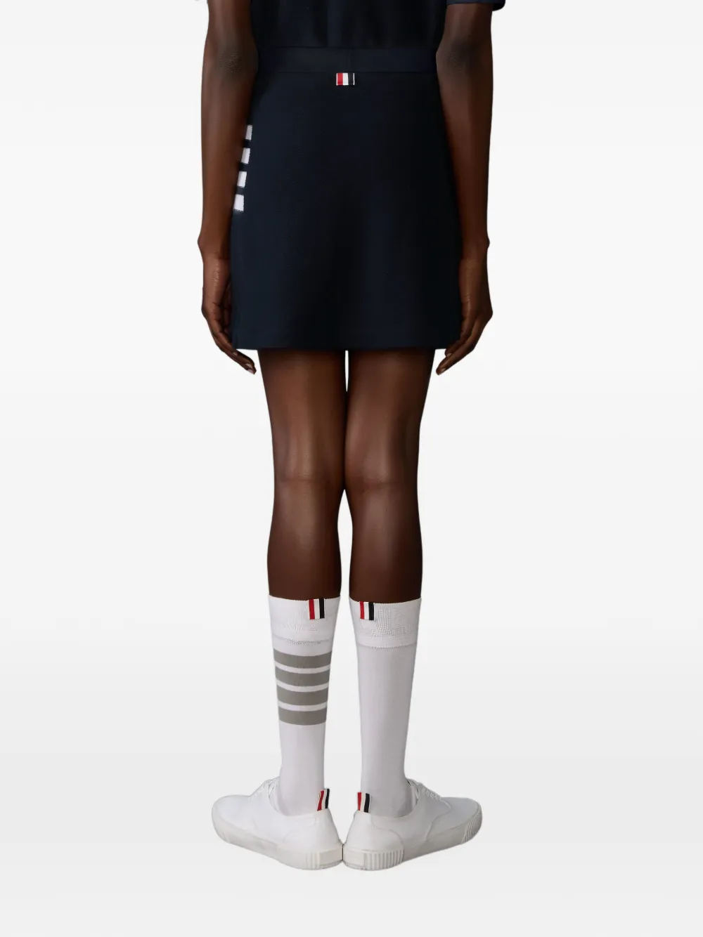 Thom Browne Mini-rok met logodetail Grijs