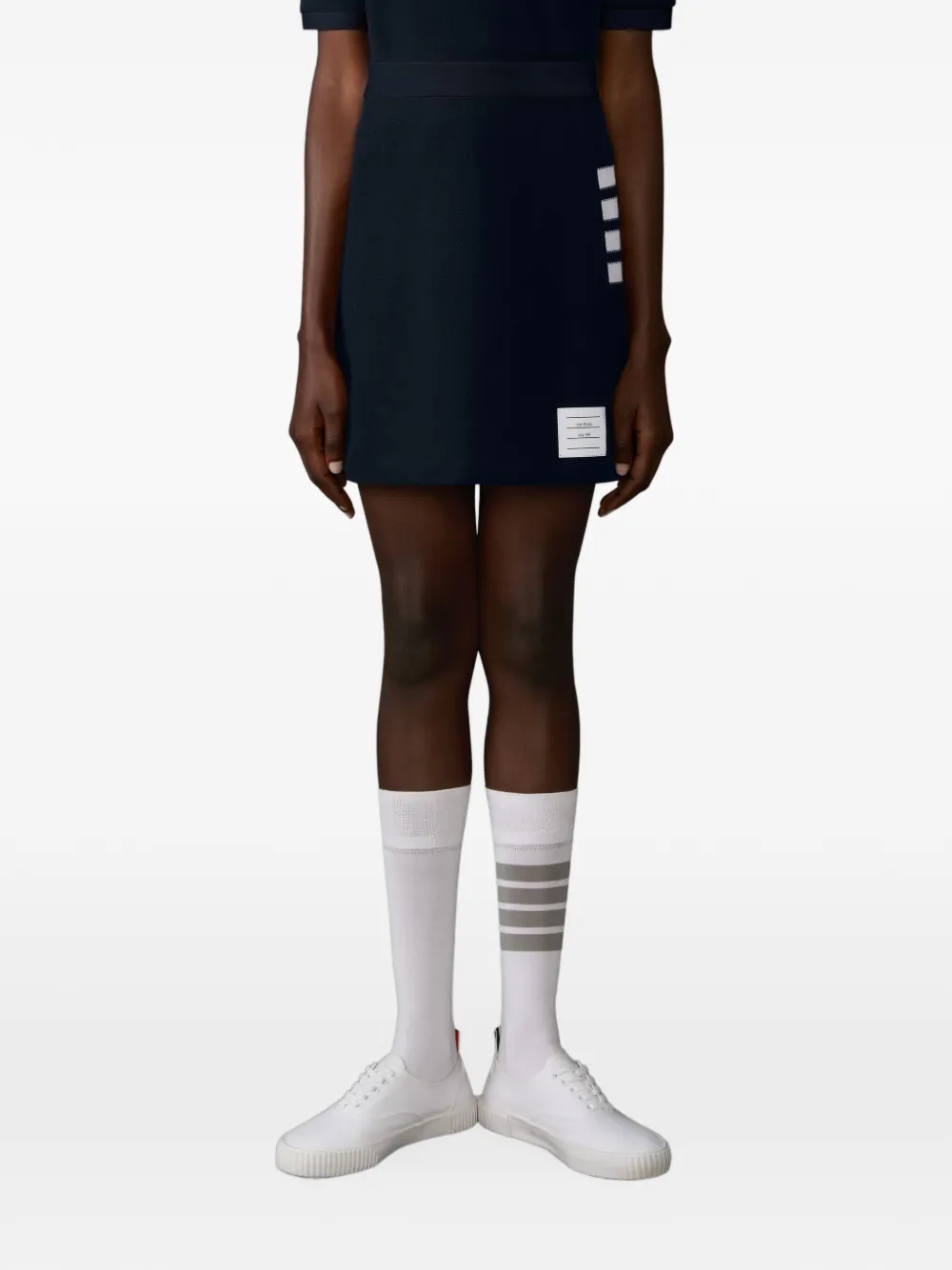 Thom Browne Mini-rok met logodetail Grijs