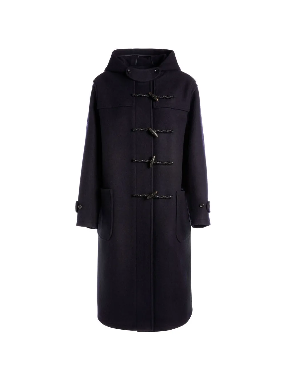 Bally Duffle Hooded Coat In Blue