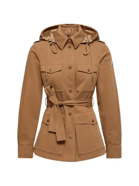 Moncler chamarra con capucha y cinturón