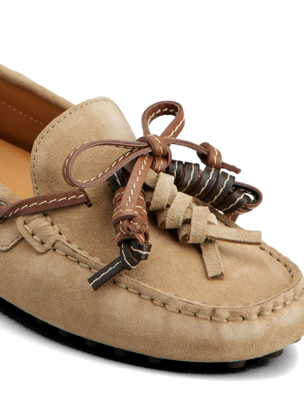 Tod's tassel-detail loafers Beige
