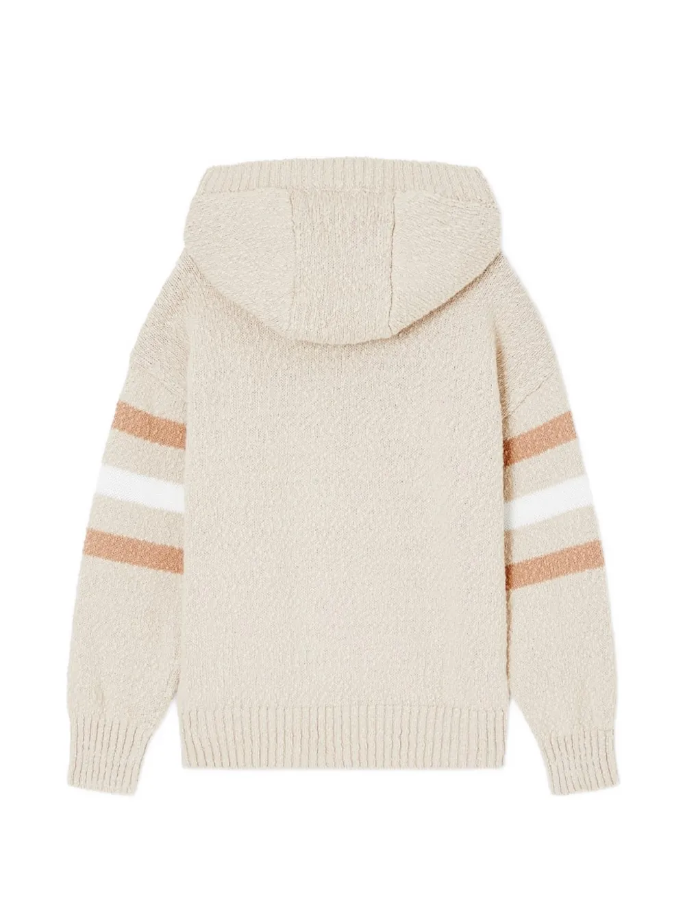 Emporio Armani Kids Gestreepte hoodie Beige