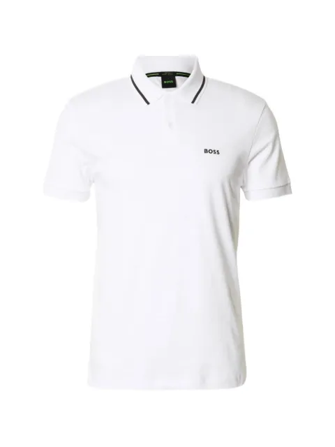 BOSS Paddy striped-collar polo shirt
