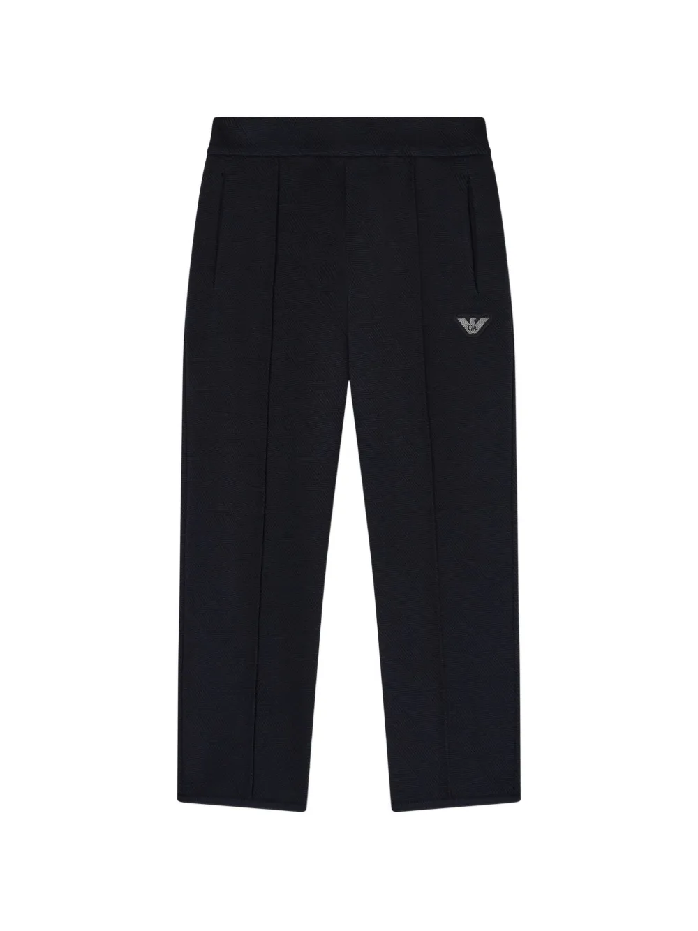 Emporio Armani Kids logo-appliqué trousers - Blu