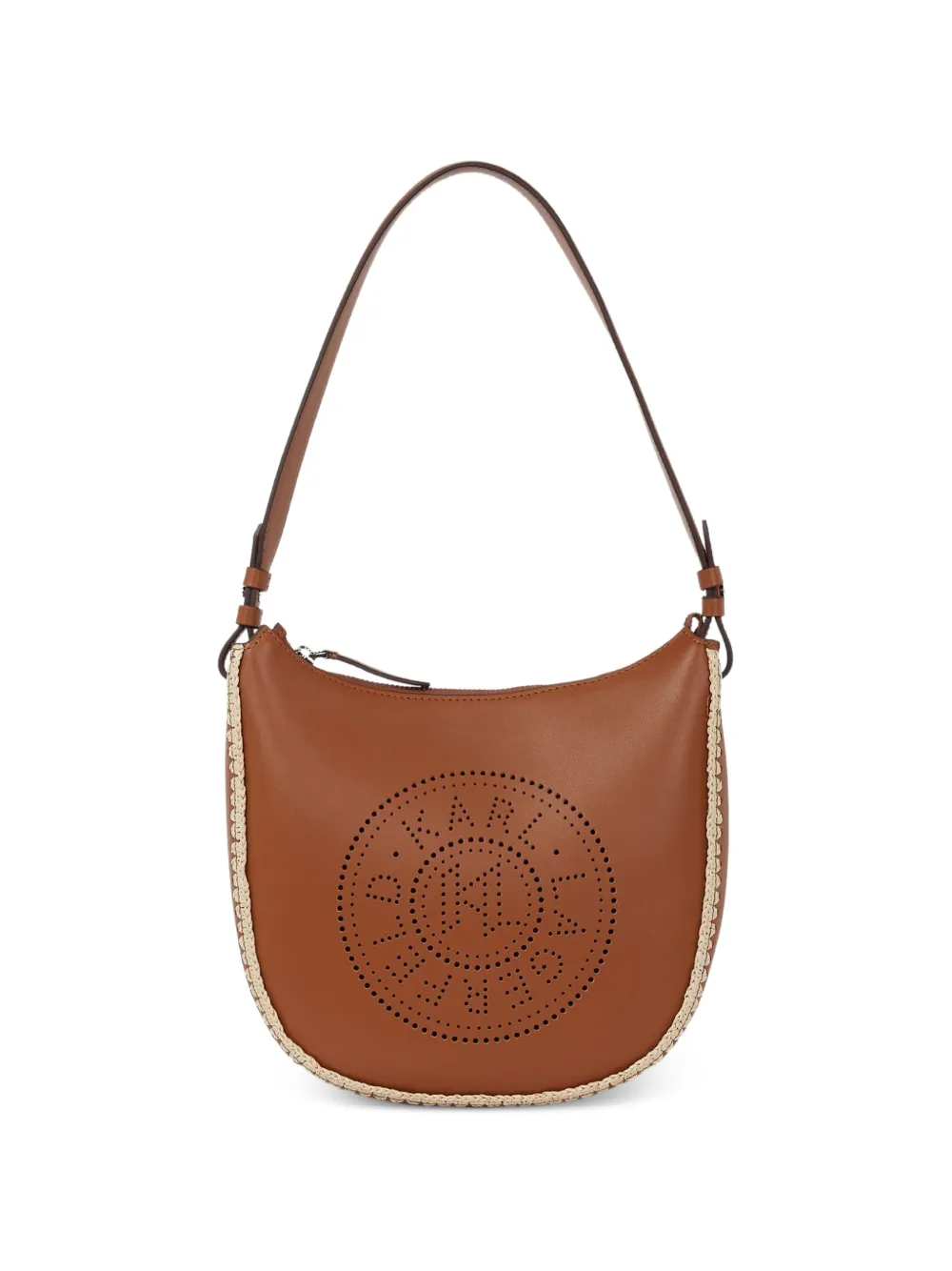 Karl Lagerfeld whipstitch logo-detail shoulder bag - Marrone