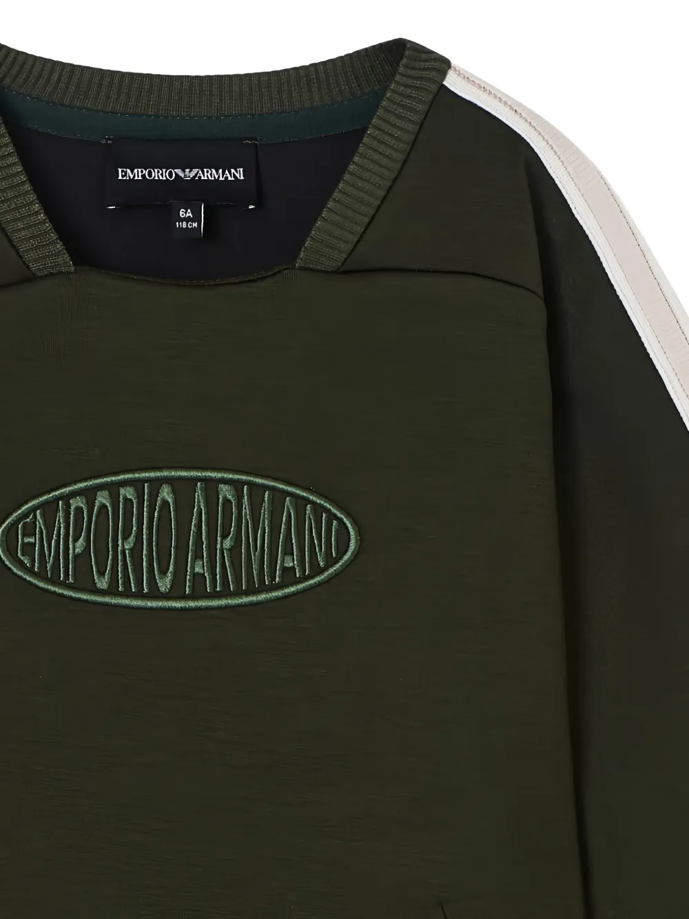 Emporio Armani Kids Sweater met geborduurd logo Groen
