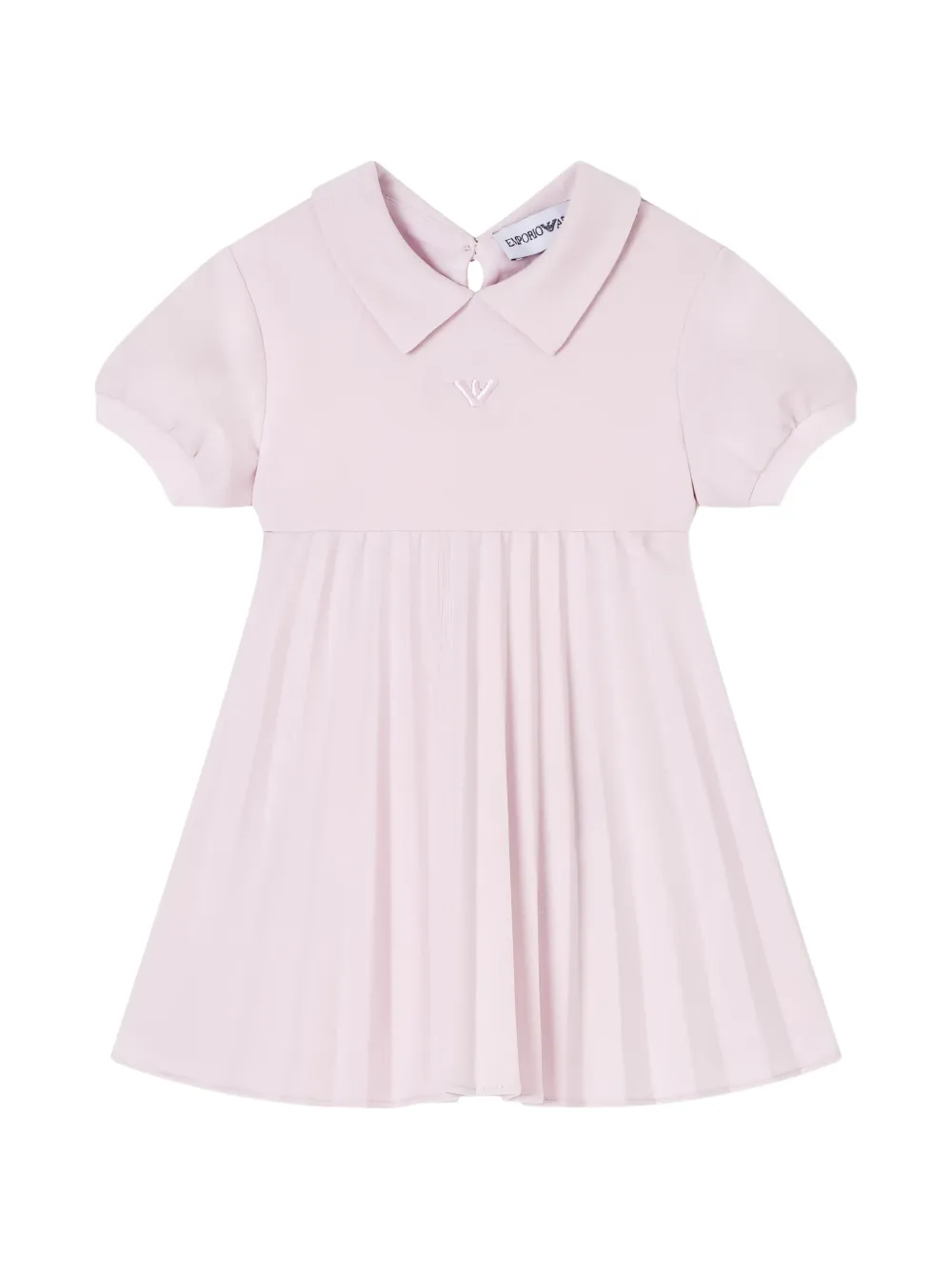 Emporio Armani Kids collared pleated dress - Rosa