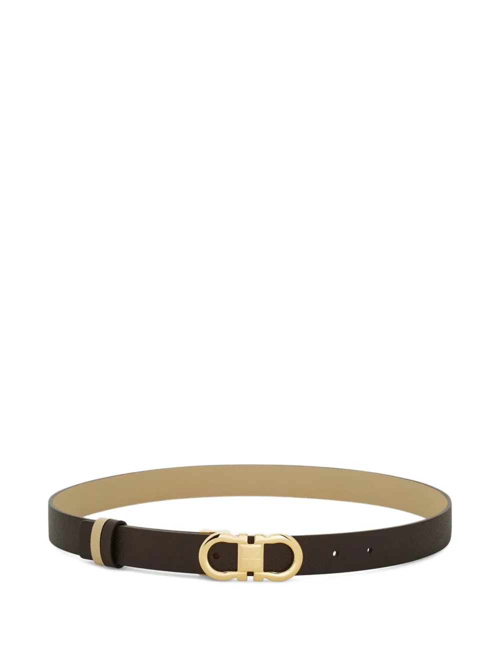 Ferragamo Gancini reversible leather belt - Marrone