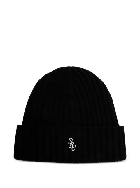 Sporty & Rich ribbed logo beanie