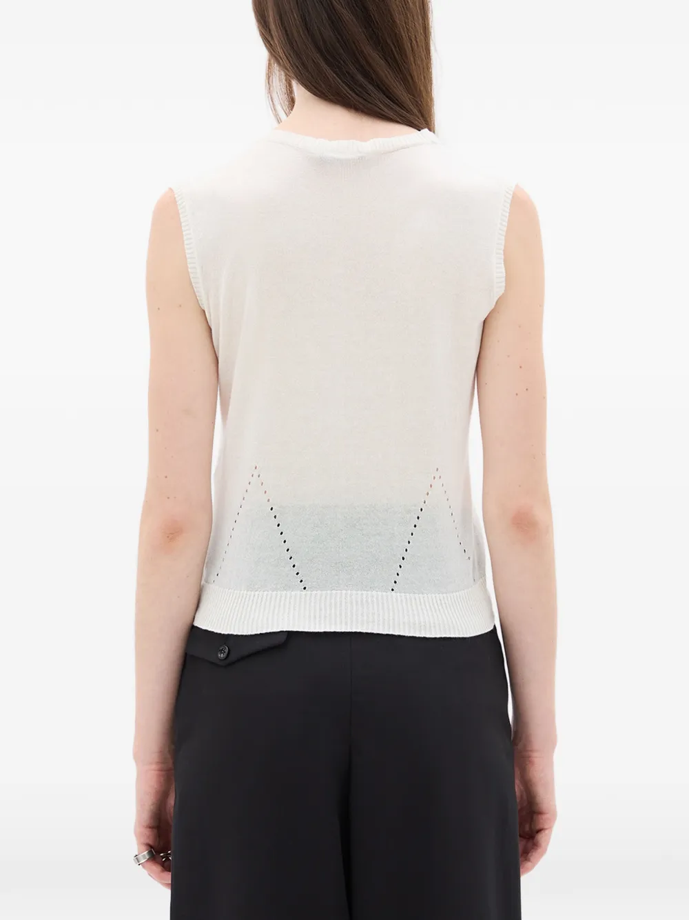 Ann Demeulemeester Roka mouwloze top Wit