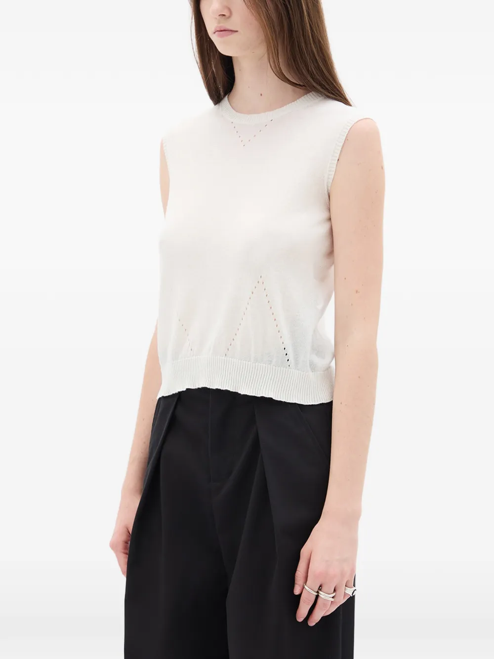 Ann Demeulemeester Roka mouwloze top Wit