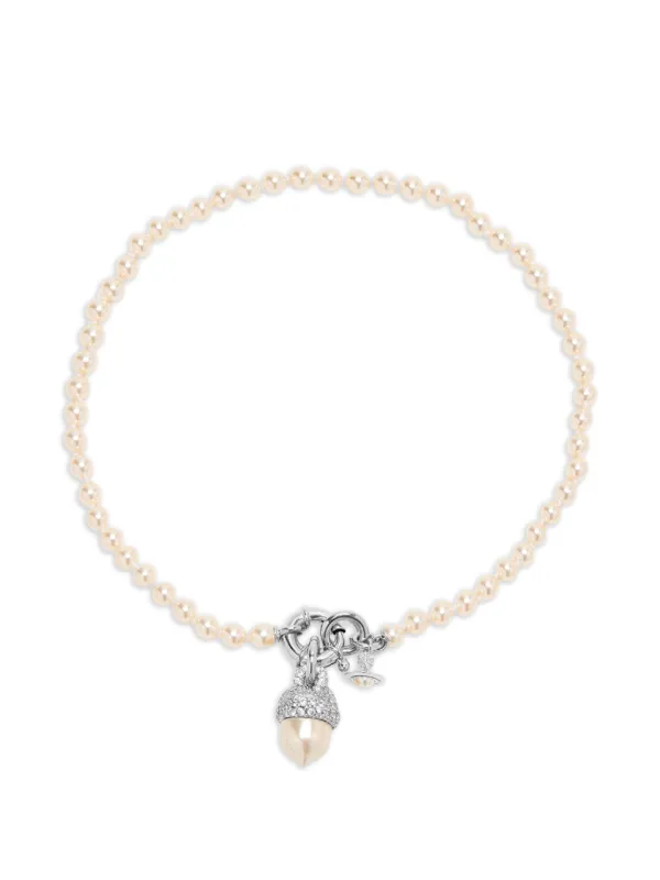 Vivienne Westwood Lucille Pearl Necklace in Silver