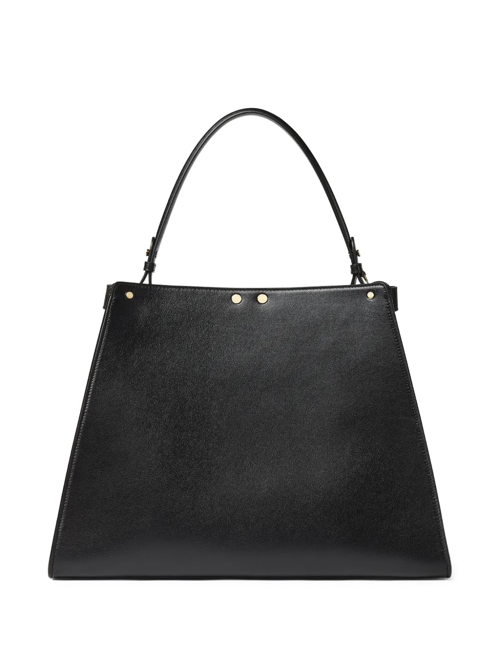  Fendi Large Way Stud Leather Tote Bag - Black 