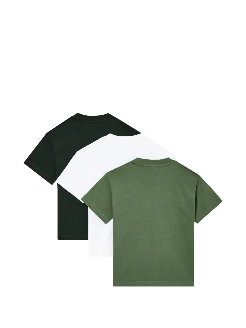 Emporio Armani Kids Drie T-shirts met logoprint Groen