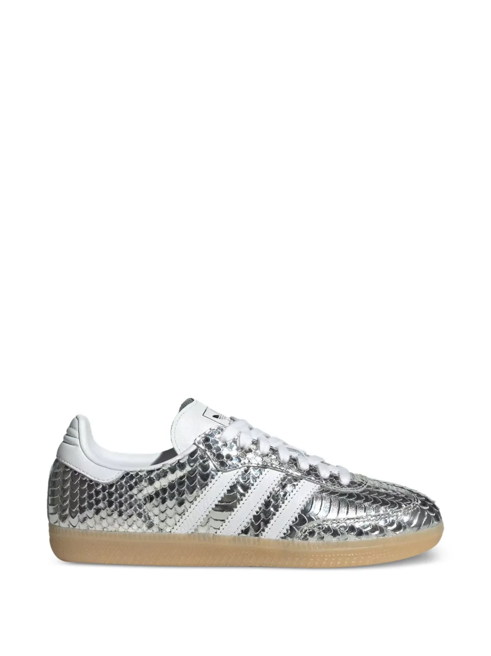 adidas Samba snakeskin-effect striped sneakers - Argento
