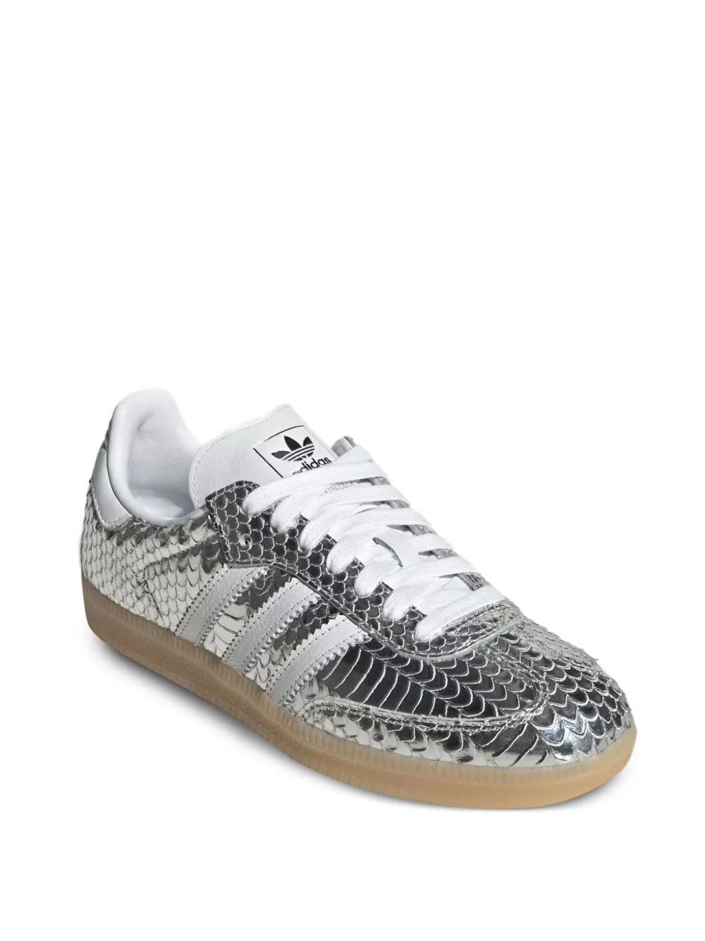 Samba Snakeskin-Effect Striped Sneakers