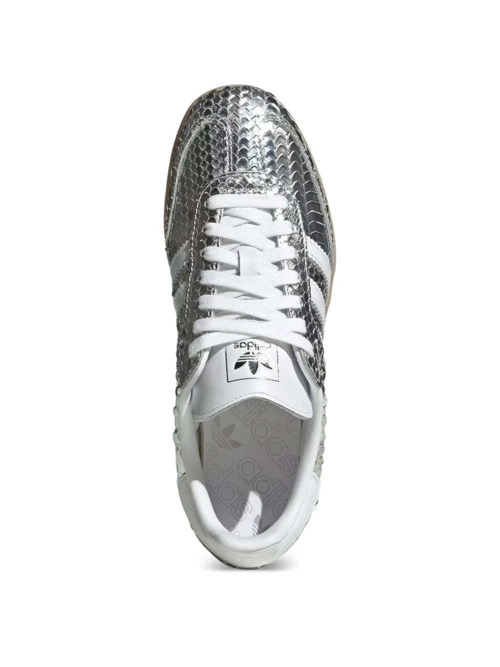 Samba Snakeskin-Effect Striped Sneakers