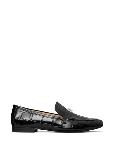 Tory Burch mocasines con efecto de piel de cocodrilo