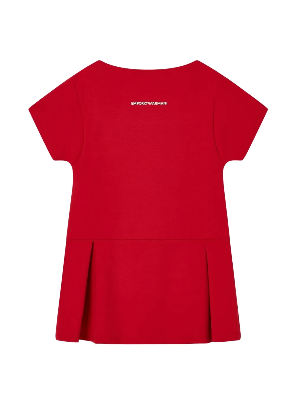 Emporio Armani Kids Geplooide jurk Rood