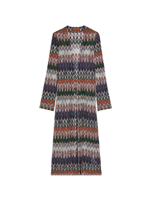 Missoni chevron fine-knit coat