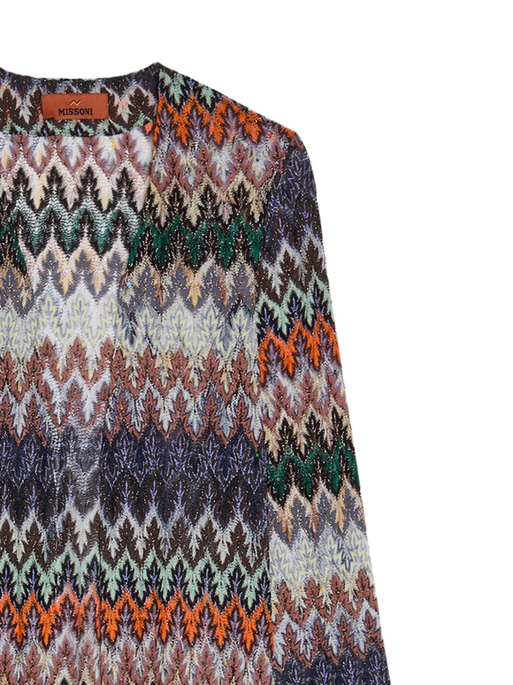  Missoni Chevron Fine-knit Coat - Blue 