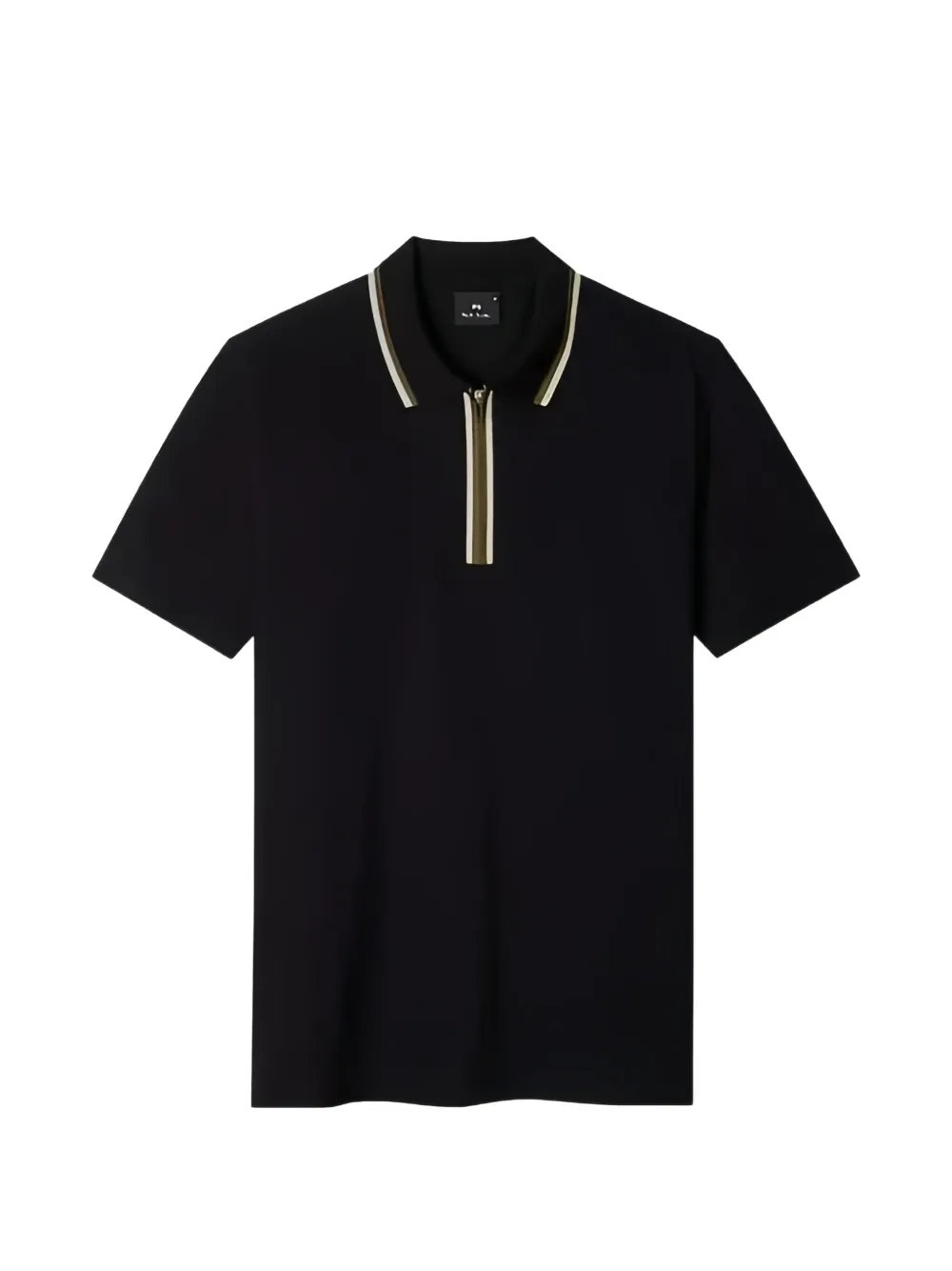 MPS striped-trim polo shirt - Nero