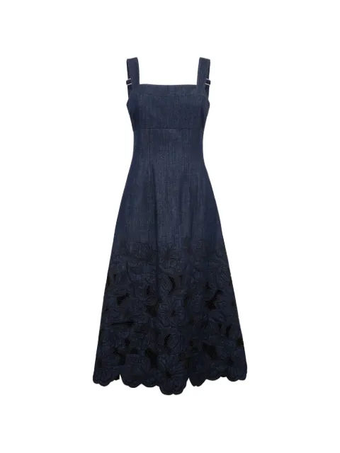 Veronica Beard vestido midi Rosaura con encaje floral