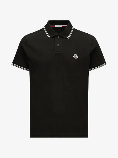 Moncler logo-patch cotton polo shirt