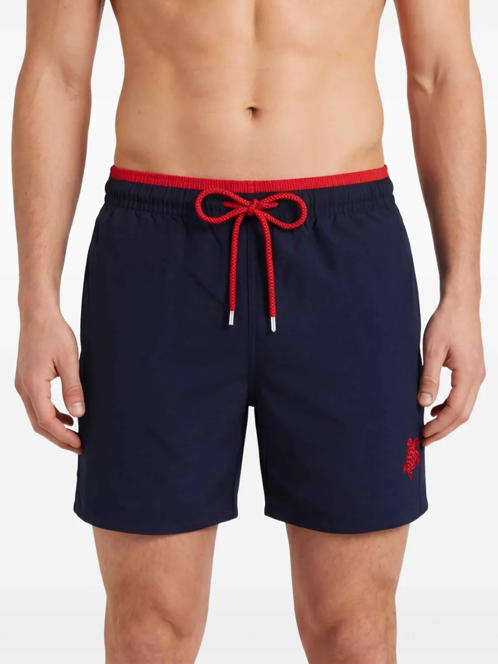 Vilebrequin Zwembroek met elastische tailleband en trekkoord Blauw