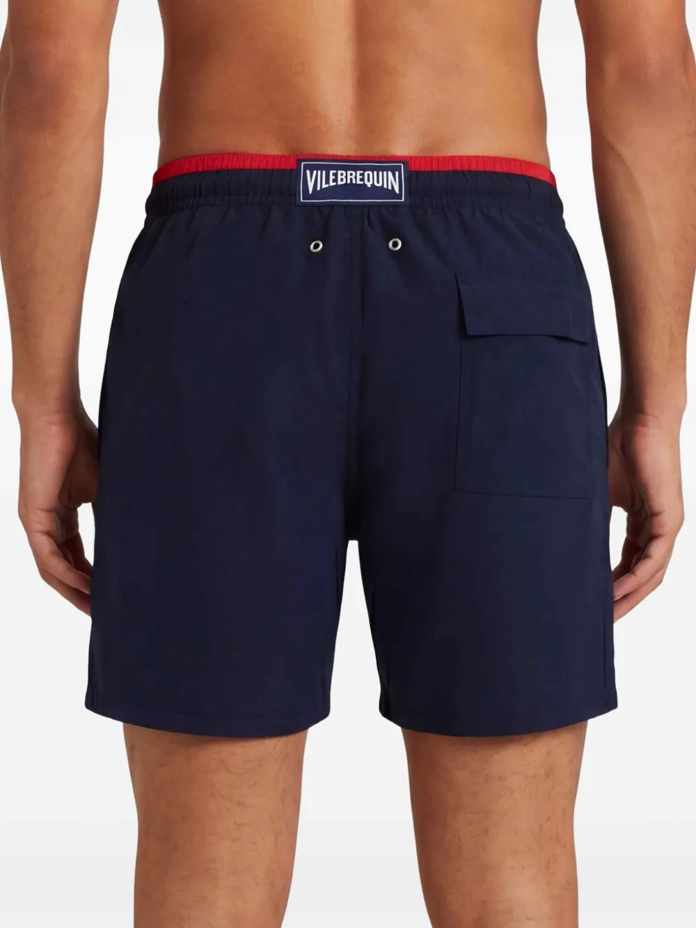 Vilebrequin Zwembroek met elastische tailleband en trekkoord Blauw