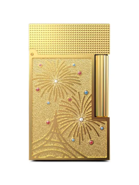 S.T. Dupont mechero firework gold