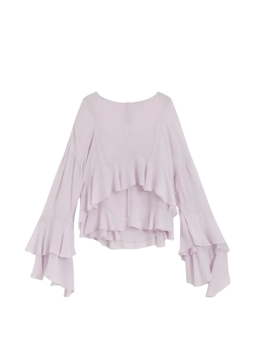 BOSS ruffled boat-neck blouse - Viola