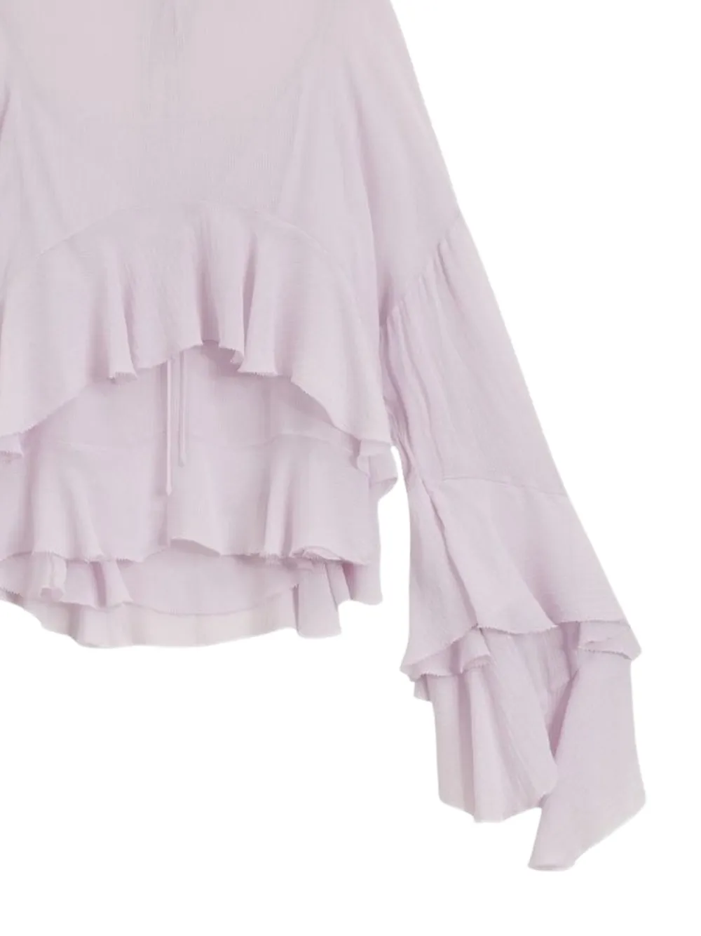 Ruffled Boat-Neck Blouse