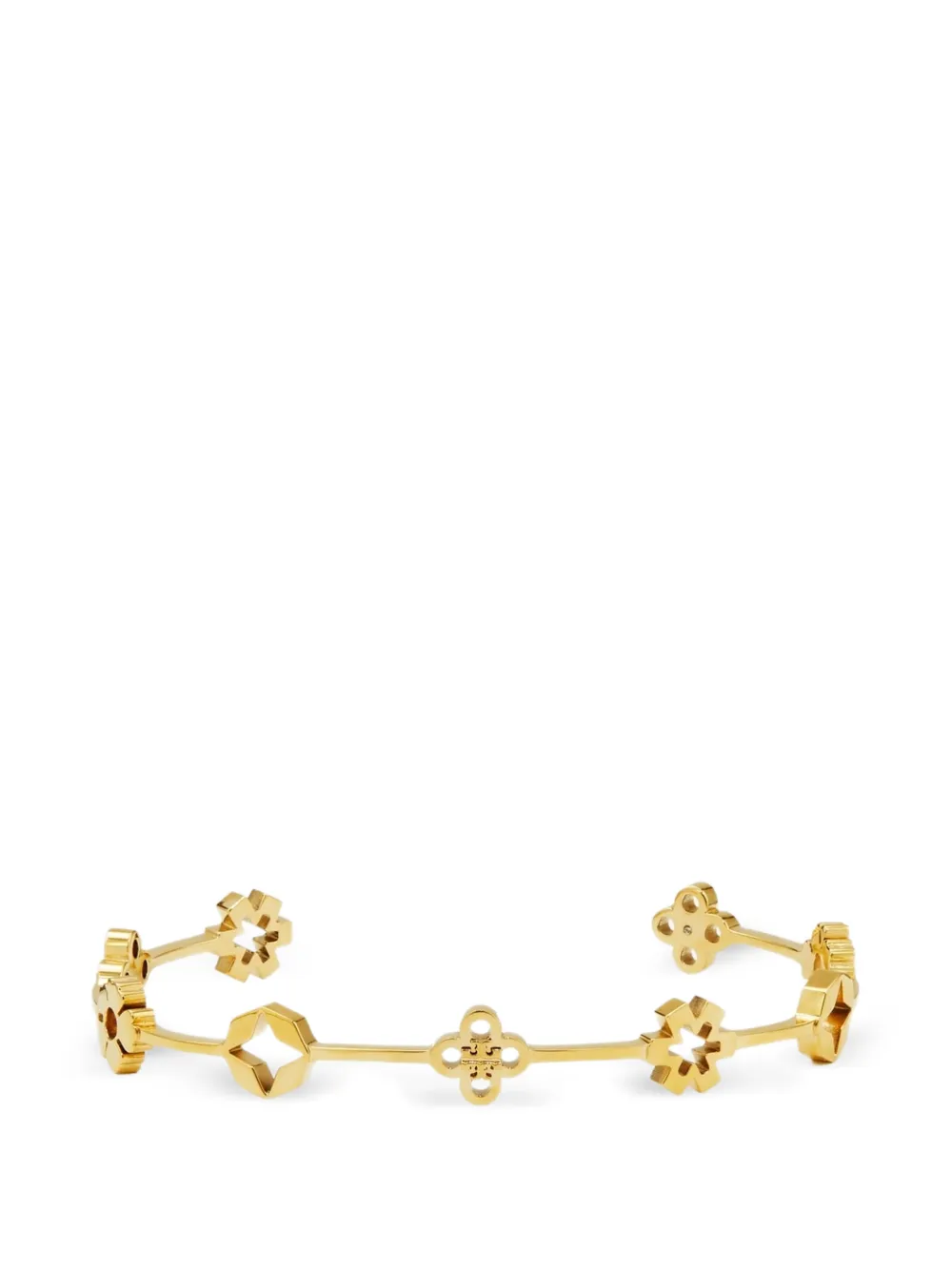 Tory Burch Forget Me Not clover cuff bracelet - Oro