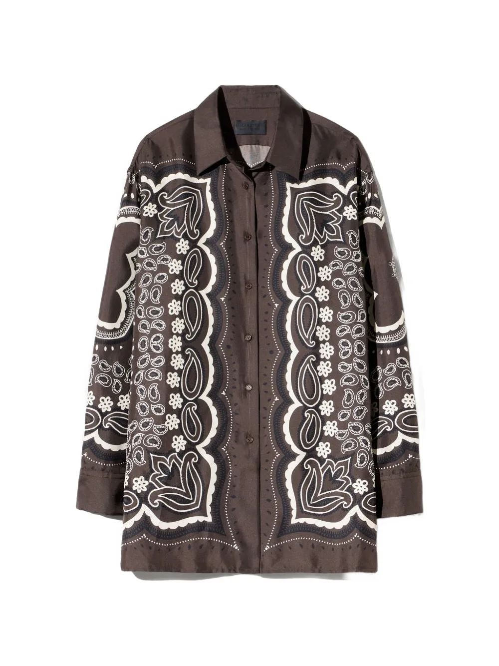 Nili Lotan Alfie bandana-print shirt - Braun