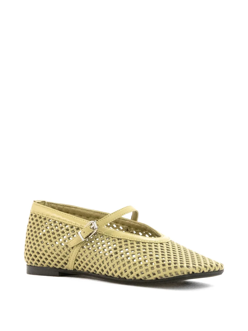 Poeve Buckle Mesh Ballet Flats - Green 