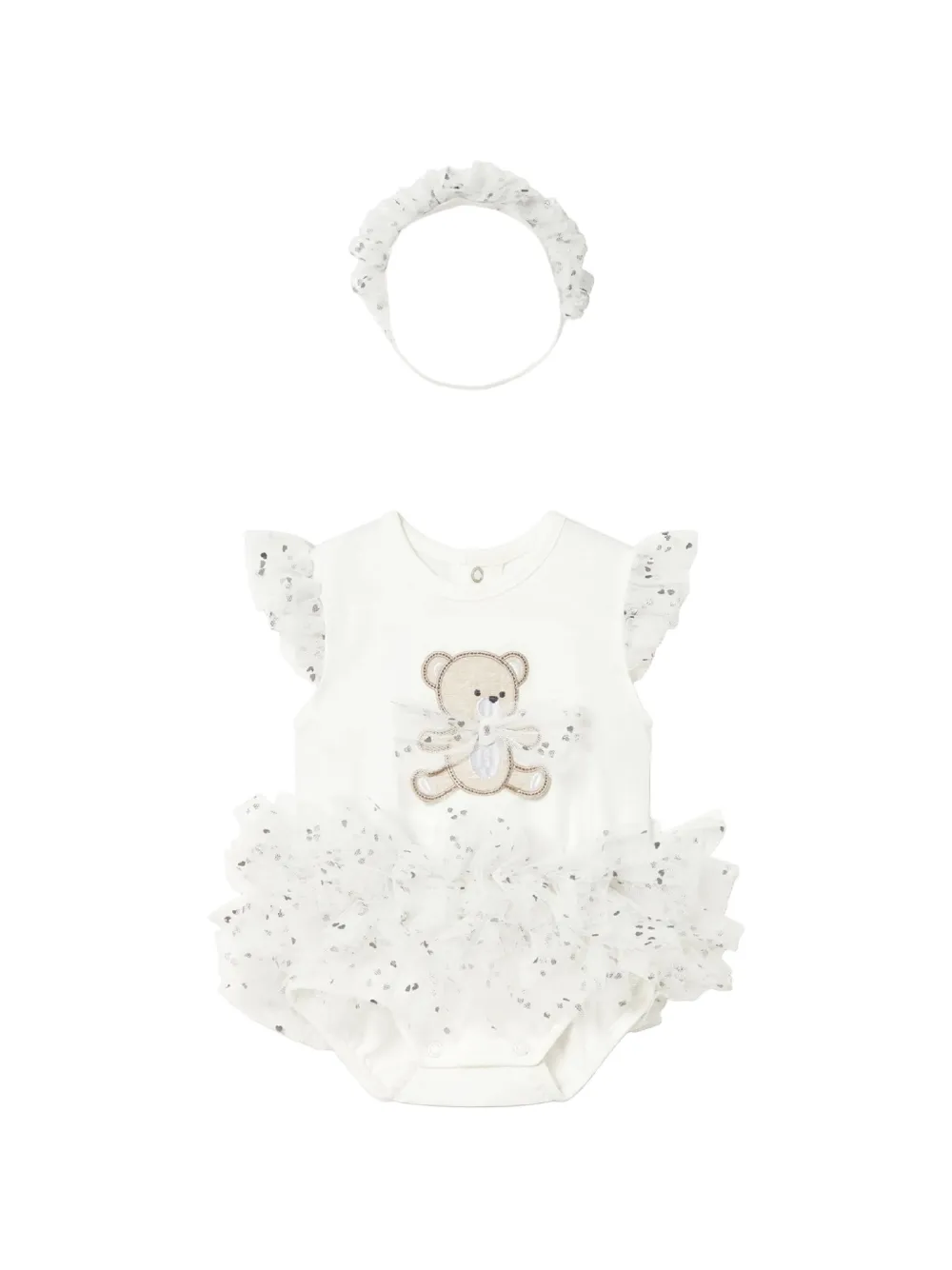 Mayoral ruffled bodysuit set - Toni neutri