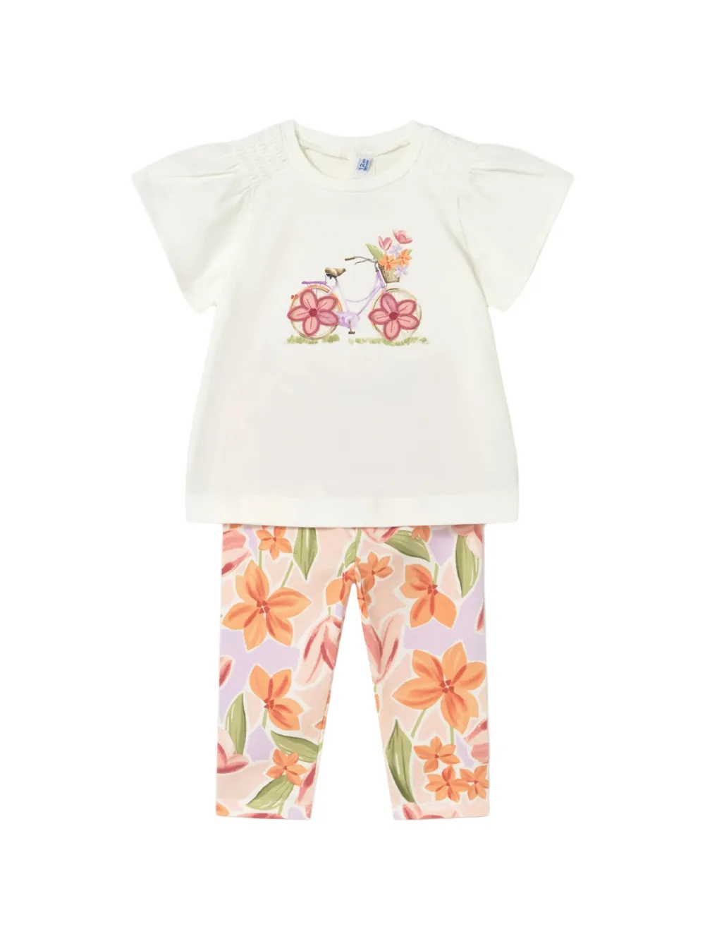 Mayoral floral-print leggings set - Toni neutri