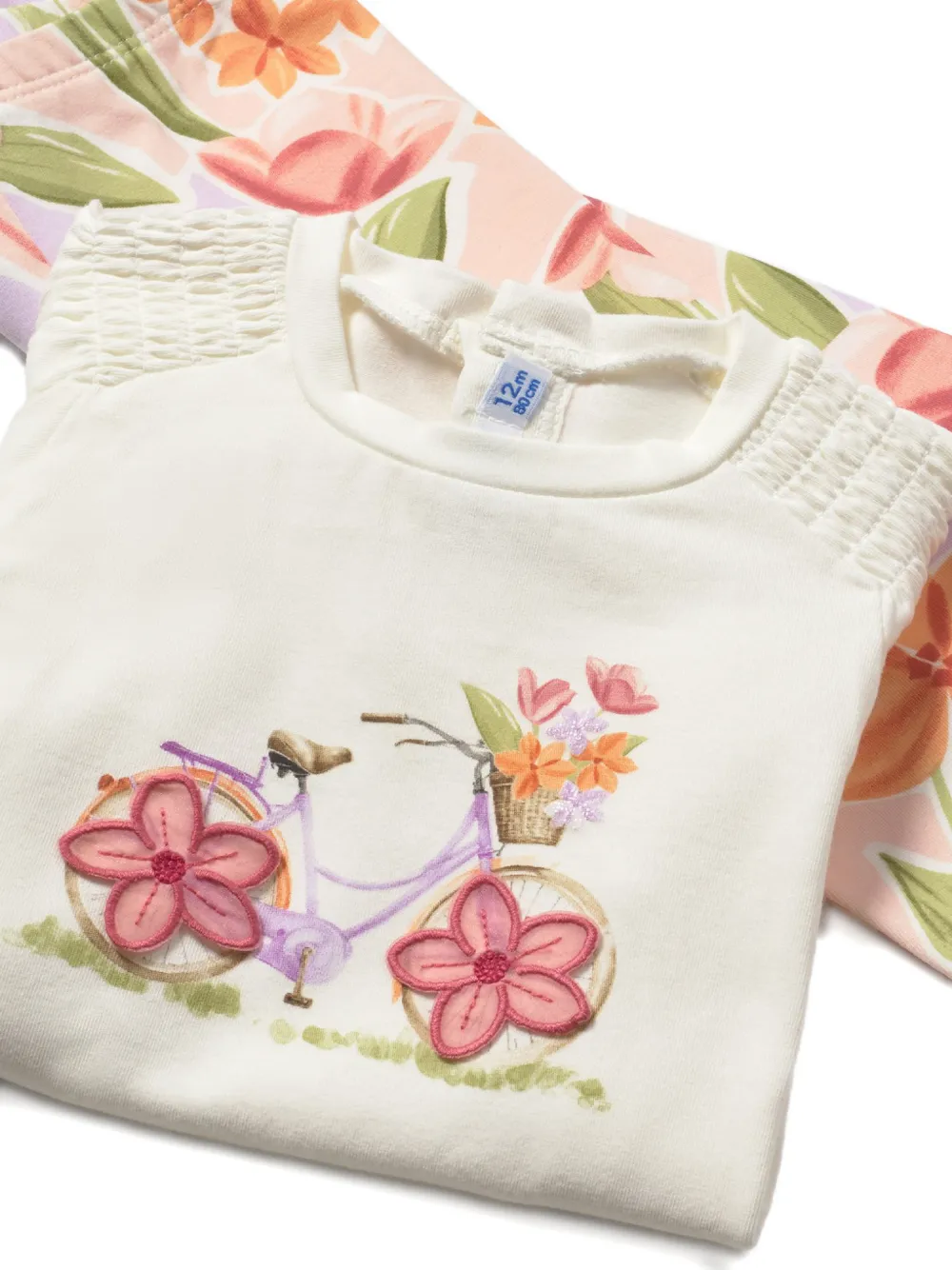  Mayoral Floral-print Leggings Set - Neutrals 
