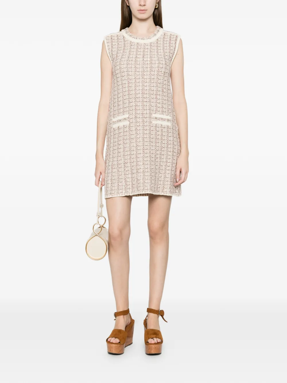  Liu Jo Knitted Mini Dress - Neutrals 