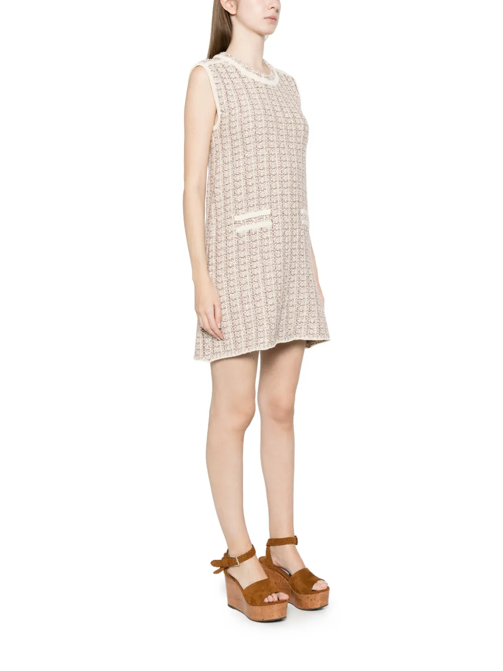  Liu Jo Knitted Mini Dress - Neutrals 