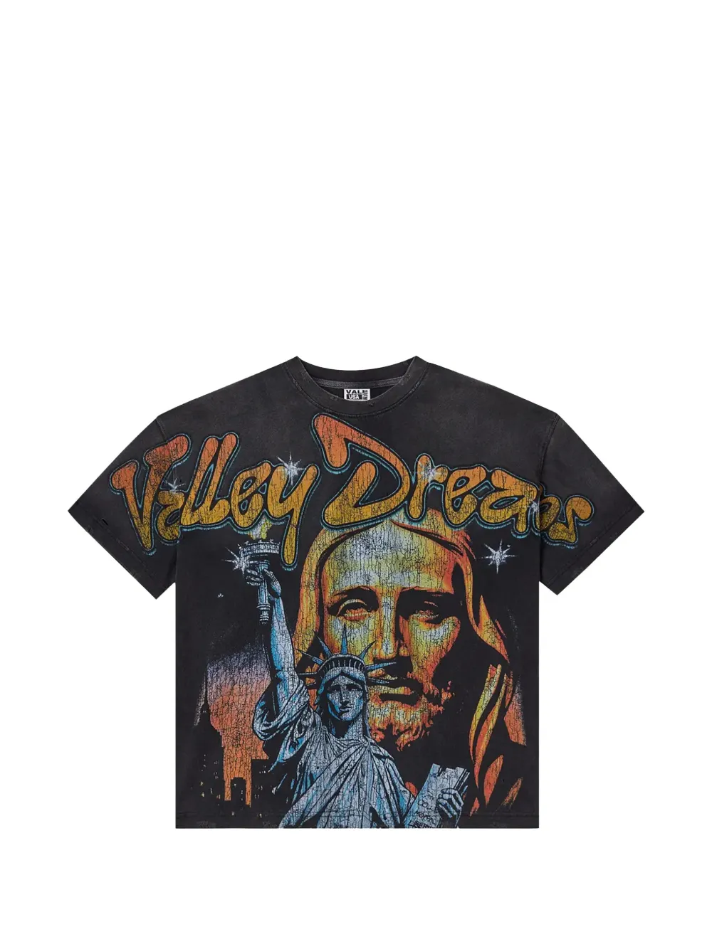 Vale Gods City Printed T-shirt In Gray