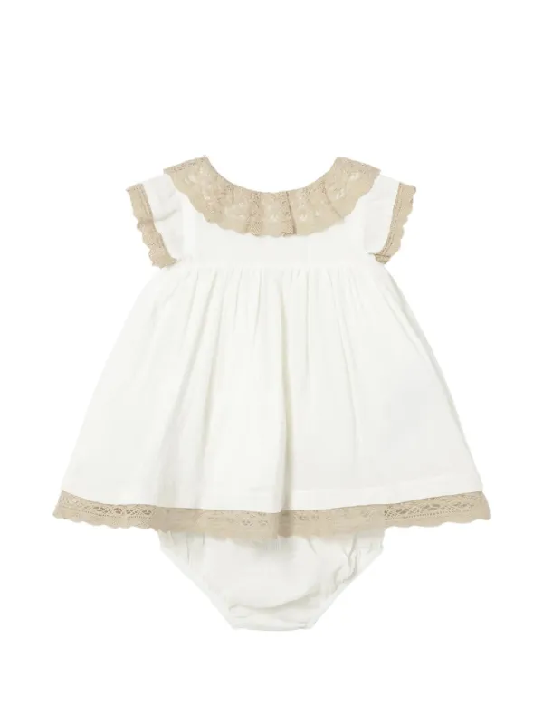 mayoral lace dress Mayoral Ivory Lace Linen Dress