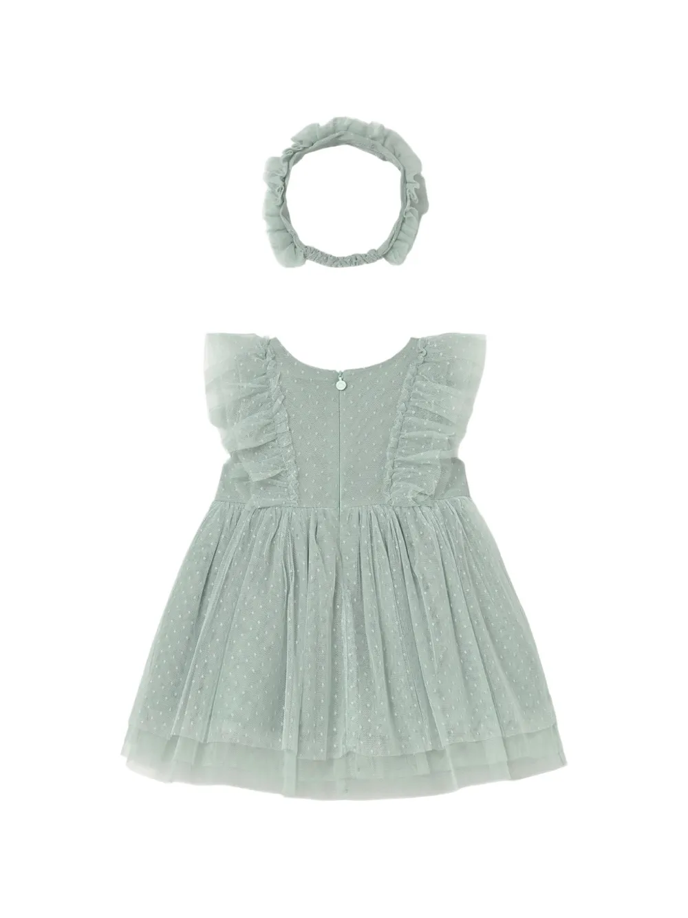  Mayoral Ruffled-detail Dress Set - Green 