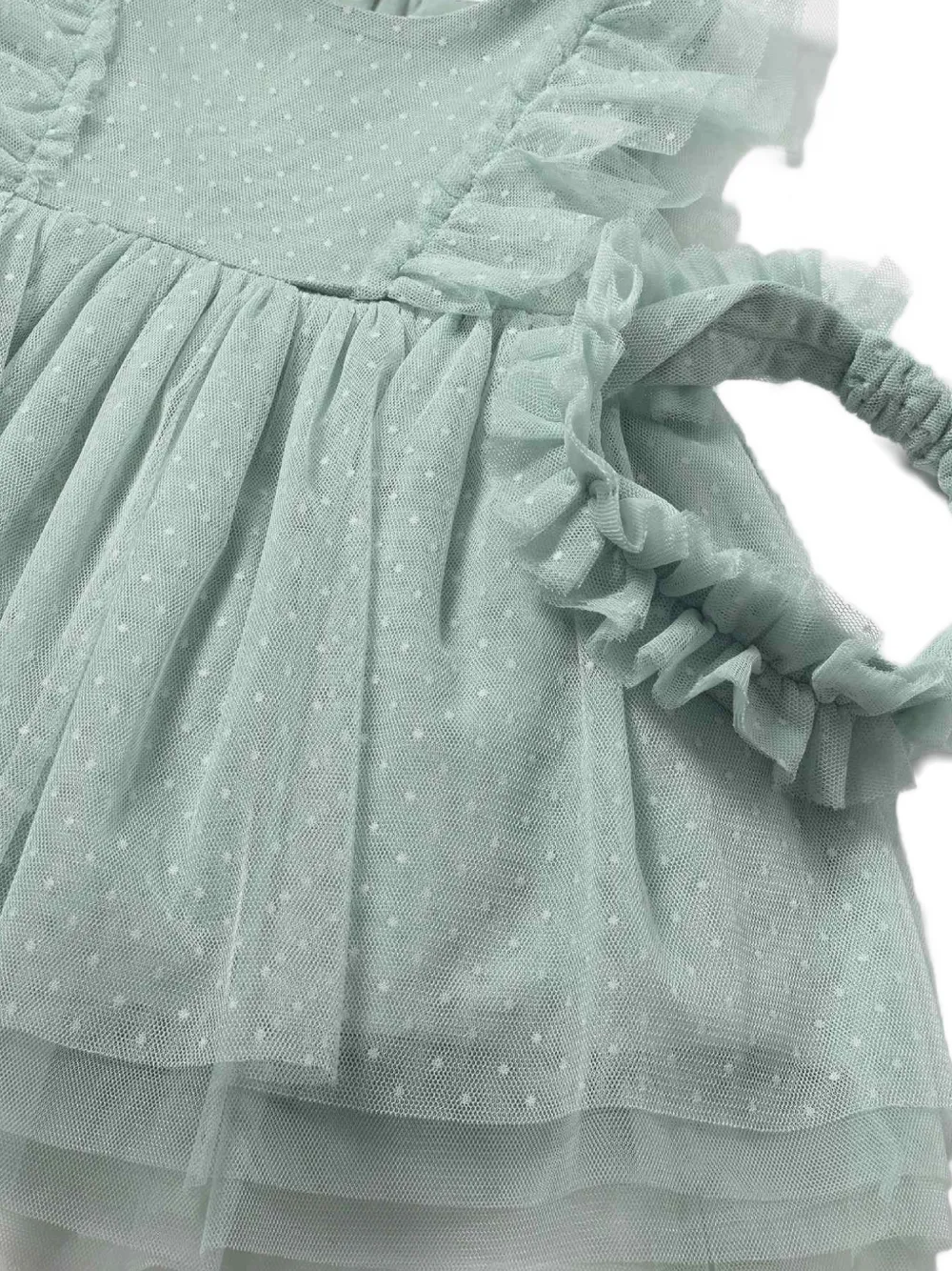  Mayoral Ruffled-detail Dress Set - Green 