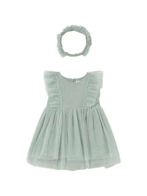 Mayoral ruffled-detail dress set