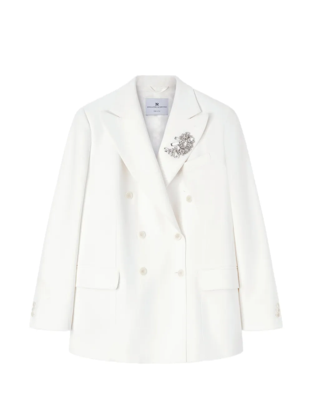 Ermanno Scervino embellished double-breasted blazer - Bianco